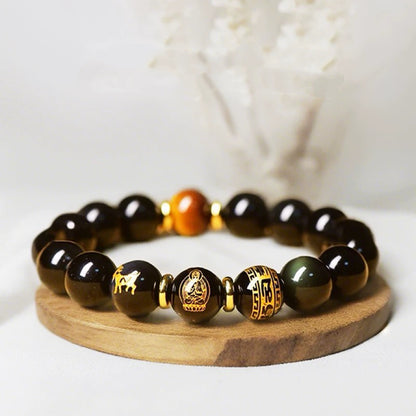 Zodiac Obsidian Bracelet